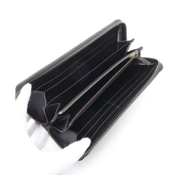 Gucci Ophidia Round Long Wallet Exotic Leather Black - Picture 3 of 5